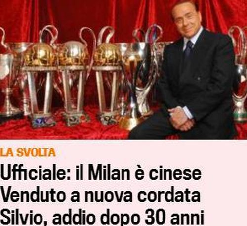 Se incheie era Berlusconi la AC Milan: Clubul a fost vandut chinezilor