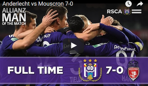 VIDEO Nicusor Stanciu inscrie pentru Anderlecht in victoria cu 7-0 in fata celor de la Mouscron