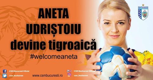 CSM Bucuresti a transferat-o pe Aneta Udristoiu de la Dunarea Braila