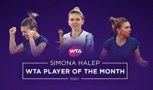 Simona Halep, jucatoarea lunii mai in circuitul WTA