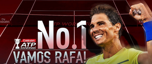 Clasamentul ATP: Rafael Nadal, noul lider al ierarhiei mondiale