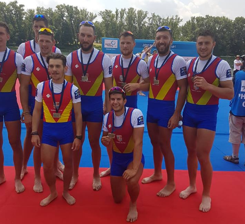 Canotaj: Echipajul masculin de 8+1 a cucerit medaliile de bronz la Cupa Mondială de la Belgrad