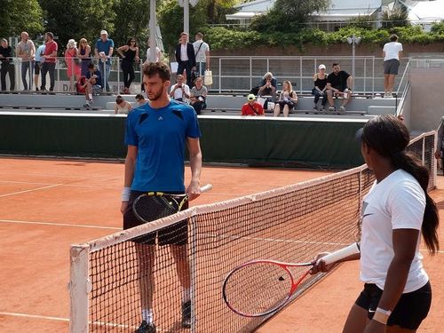 ​FOTOGALERIE Sloane Stephens, antrenamentul și sparring partner-ul: "Da, o poate bate pe Simona"