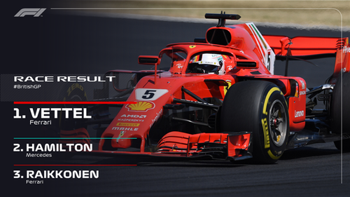 Formula 1: Sebastian Vettel a câștigat Grand Prix-ul Marii Britanii