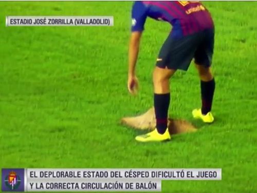 VIDEO La Liga investighează gazonul asemănător cu o "plajă" de la meciul Real Valladolid - Barcelona