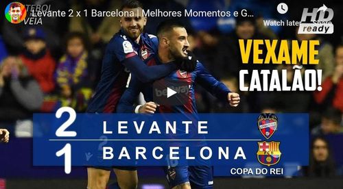 VIDEO Levante, victorie mare cu Barcelona (2-1), în manșa tur a optimilor Cupei Spaniei