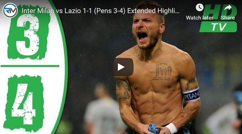 VIDEO Cupa Italiei: Lazio, calificare în semifinale după loteria penaltiurilor contra lui Inter