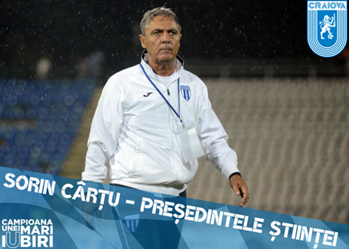 Liga 1: Sorin Cârţu a fost numit preşedinte la Universitatea Craiova