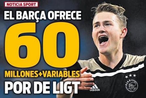 Barcelona, ofertă de 60 de milioane de euro pentru Matthijs de Ligt de la Ajax Amsterdam