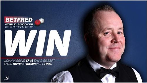 CM Snooker: John Higgins, primul finalist după un duel incredibil cu David Gilbert (scor 17-16)