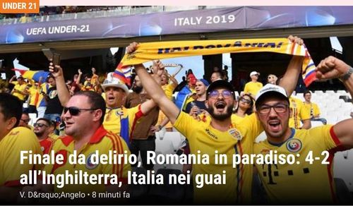 Gazzetta dello Sport: "Final de meci nebun, România în Paradis după 4-2 cu Anglia"