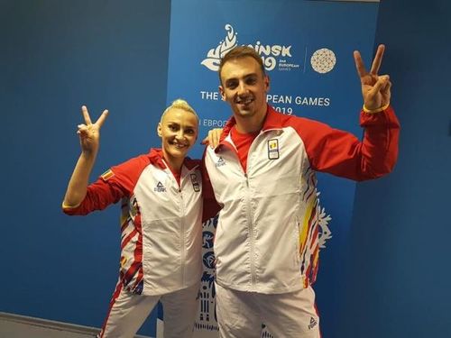 VIDEO Jocurile Europene: Dacian Barna şi Andreea Bogati, medaliaţi cu argint la gimnastică aerobică (perechi mixte)