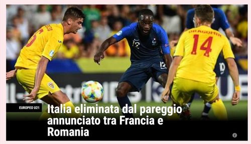 Gazzetta dello Sport: "Italia, eliminată după o remiză anunţată între Franţa şi România. Nici măcar un şut pe poartă în 90 de minute"