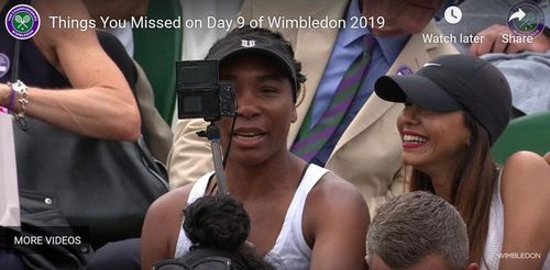 ​VIDEO Wimbledon, ziua 9: Lucruri care nu s-au văzut la tv - Venus își face selfie în tribună, Andy Murray îi cară bagajele Serenei și copilul de mingi care putea accidenta un jucător