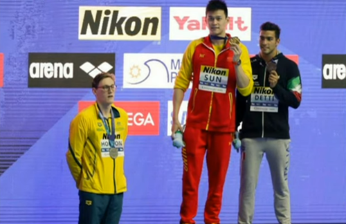 CM Natatie: Australianul Mack Horton, medaliat cu argint, a refuzat să stea pe podium lângă chinezul Sun Yang, implicat într-un scandal antidoping