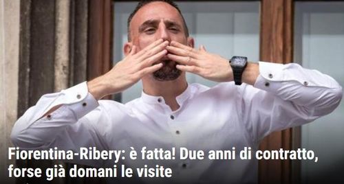 Sky Sport Italia: Franck Ribery, noul jucător al Fiorentinei