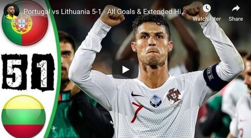 VIDEO Cristiano Ronaldo, patru goluri pentru Portugalia (5-1 pe terenul Lituaniei)