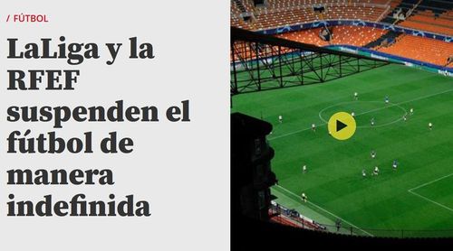 Coronavirus - LaLiga, suspendată pe termen nelimitat