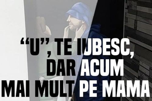 Fanii echipei Universitatea Cluj au inversat celebrul slogan "Mamă, te iubesc, dar nu ca pe U"