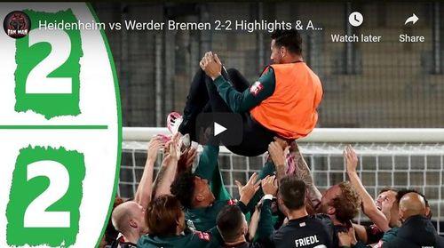 ​VIDEO Werder Bremen rămâne în Bundesliga: Remiza care a adus bucuria (2-2 cu FC Heidenheim)