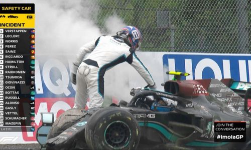 DigiSport: Accident violent în F1! Russell și Bottas s-au ciocnit la peste 300 km/h, iar britanicul i-a tras o palmă pe circuit