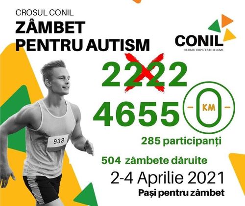 Zâmbet pentru autism - 4.635 de kilometri alergați pentru o faptă bună