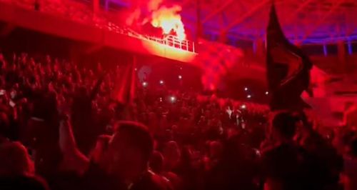VIDEO Fiesta în Ghencea: Fanii Stelei au sărbătorit pe noua arenă promovarea echipei în Liga 2