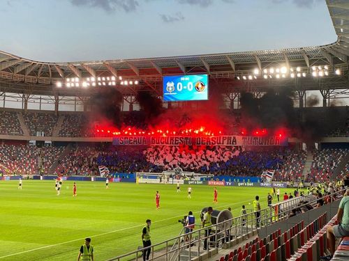 Imagini spectaculoase în Liga 2: Steaua, victorie în primul meci oficial disputat pe noul stadion din Ghencea / Când echipele au și galerii