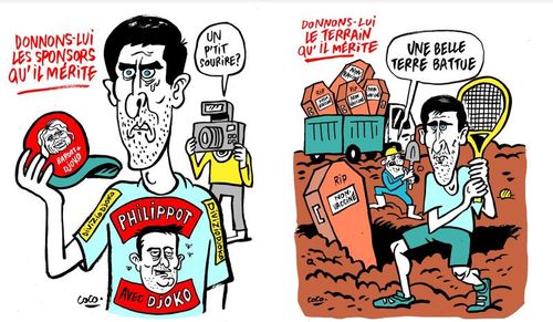 Noi controverse stârnite de Charlie Hebdo care publică un set de caricaturi cu Djokovic