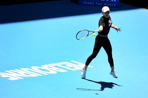 VIDEO Simona Halep, antrenament special pe Rod Laver Arena