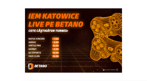 [P]  Turneul de CS: Go de la Katowice se îndreaptă spre semifinale! Streaming live și zeci de speciale pe Betano