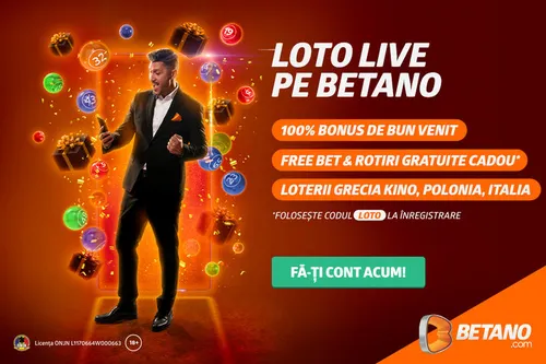 [P] Loto aduce surprize fără rulaj și 100% Bonus de Bun Venit pe Betano!