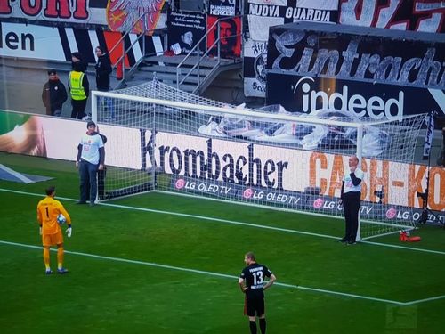 Un meci din Bundesliga a fost întrerupt după ce doi activiști de mediu s-au legat de poartă