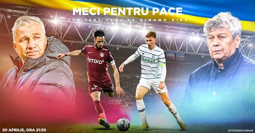 CFR Cluj vs Dinamo Kiev: Meci pentru pace - Ruslana va cânta în Gruia