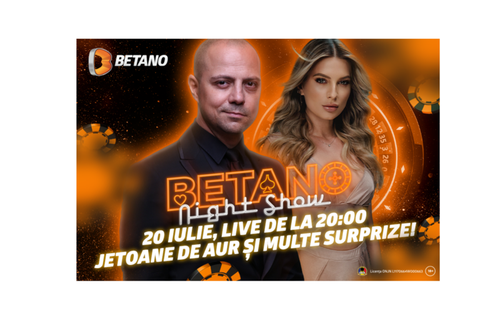 [P] Nu rata ultimul episod Betano Night Show din acest sezon! Distrează-te alături de Dan  Badea și de Ana Baniciu și câștigă 5 Jetoane de Aur!