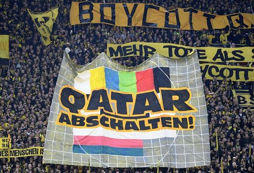 Suporterii din Bundesliga au protestat împotriva Cupei Mondiale din Qatar