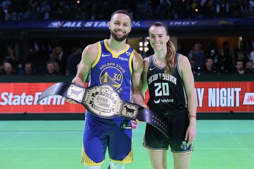 VIDEO Steph Curry și Sabrina Ionescu, spectacol în concursul de aruncări de 3 puncte - Câștigătorul duelului