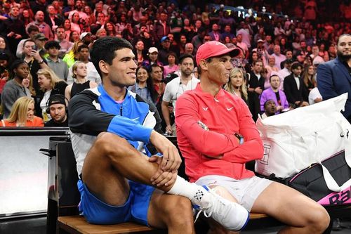 VIDEO Rafael Nadal și Carlos Alcaraz, spectacol la Las Vegas - Câștigătorul primului Netflix Slam