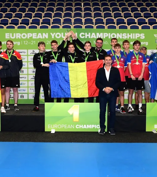 Campionii Europei Echipa masculină U19 a României a câștigat titlul european la  tenis de masă ! Fetele au luat argintul