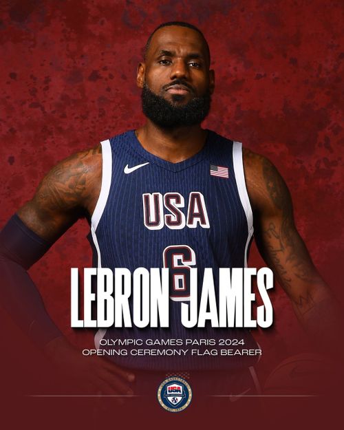 Jocurile Olimpice LeBron James,  portdrapelul SUA  la JO 2024