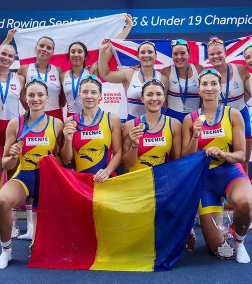 RECORD MONDIAL România a cucerit  aurul  la patru vâsle feminin, la Campionatele Mondiale de Canotaj U23