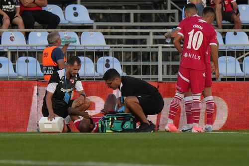 Abdallah s-a accidentat în partida Voluntari - Dinamo/ Foto: GOLAZO.ro