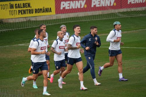 România, primul antrenament cu Mircea Lucescu. Foto: Iosif Popescu