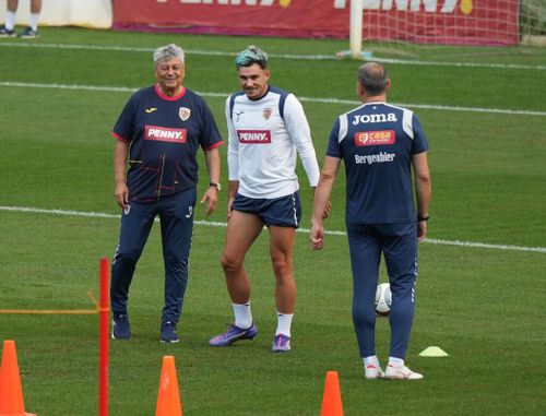 România, primul antrenament cu Mircea Lucescu. Foto: Iosif Popescu