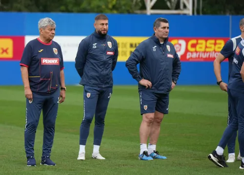 România, primul antrenament cu Mircea Lucescu. Foto: Iosif Popescu