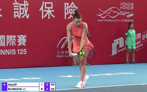 Halep - Blinkova Captură WTA