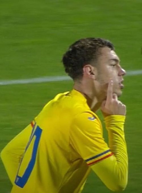 Mesaj pentru FCSB?   Radaslavescu  a marcat un supergol pentru România U20, apoi a făcut un gest interpretabil