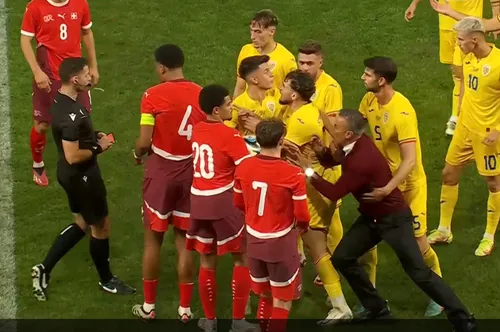 România U21 - Elveția U21, reacție Daniel Pancu. Foto: captură Pro Arena