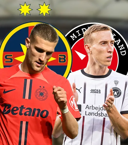 FCSB - Midtjylland   LIVE de la 19:45 , în etapa #4 din Europa League » Echipele de start: două schimbări făcute de campioană în primul „11”