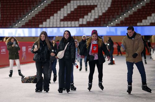 Patinoar pe Metropolitano. Foto: x.com/Atleti